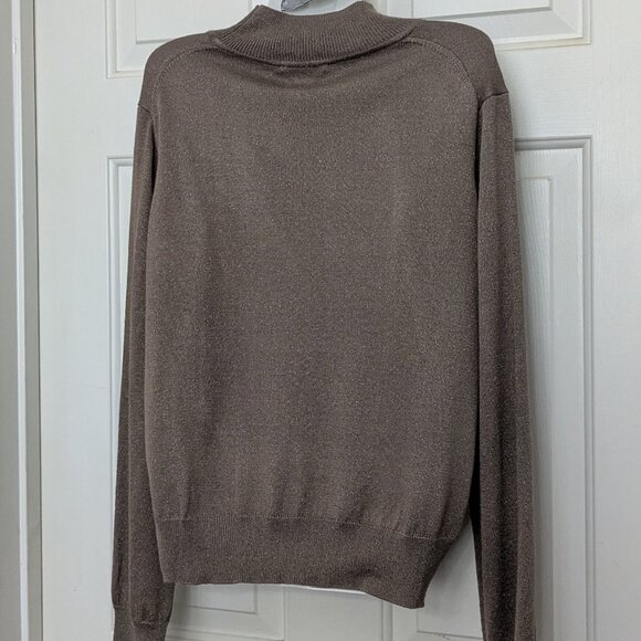 Calvin Klein Women's Knitted Sweaters Half Turtleneck Pulluver Size XL Brown - Picture 7 of 12